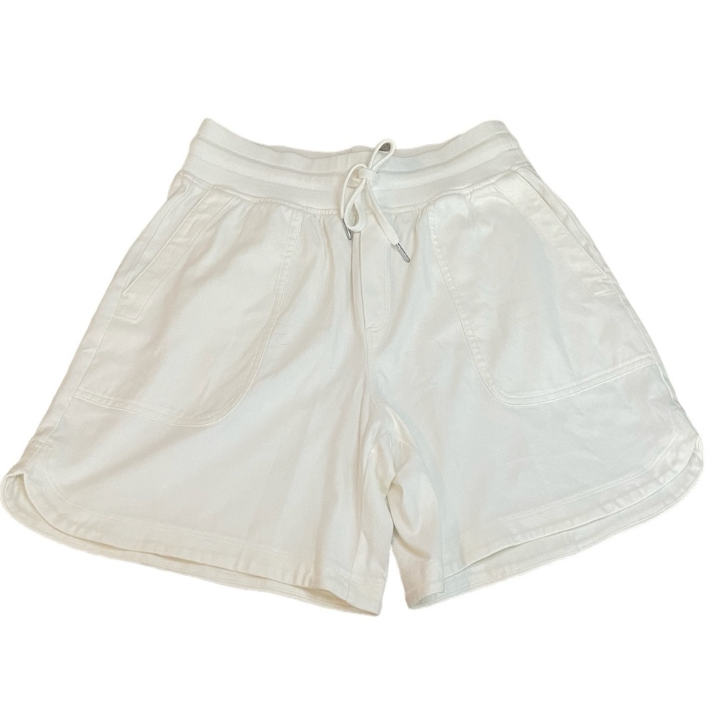 ATHLETA Cream Shorts Woman size Small Elastic Waist Drawstring‎ Casual athletic
